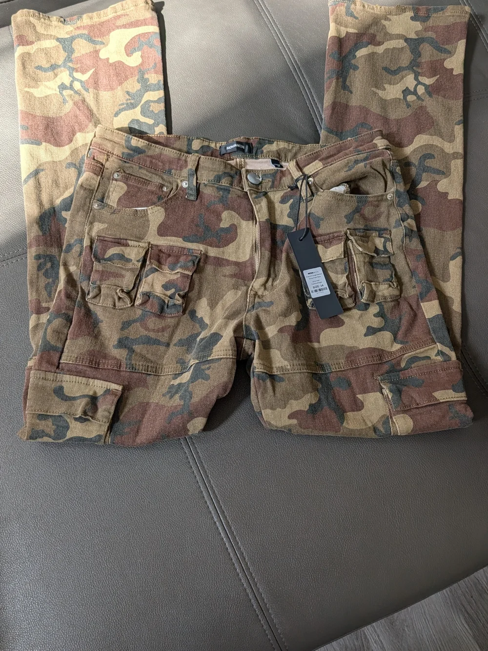 Men's Camouflage Cargo Pants - Brown/Green Camo